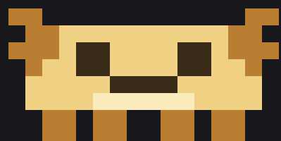 Pixel axolotl clanker, in-game form